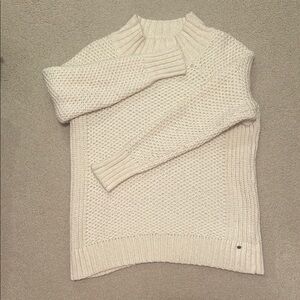 American Eagle Cozy Mockneck Knit Sweater - Cream